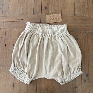 The Simple Folk The Terry Bloomer Shorts Kids 9-10 Years Ecru Organic New